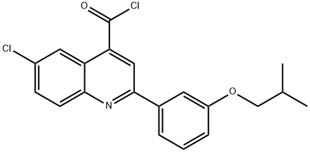 6-chloro-2-(3-isobutoxyphenyl)quinoline-4-carbonyl chloride Struktur