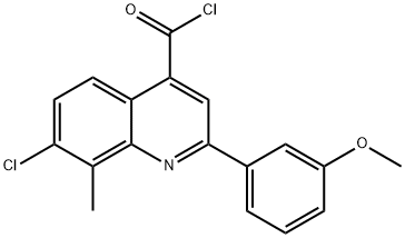 7-chloro-2-(3-methoxyphenyl)-8-methylquinoline-4-carbonyl chloride Struktur