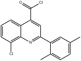 8-chloro-2-(2,5-dimethylphenyl)quinoline-4-carbonyl chloride Struktur