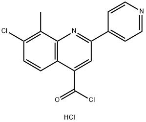 7-chloro-8-methyl-2-pyridin-4-ylquinoline-4-carbonyl chloride hydrochloride Struktur