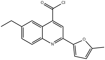 6-ethyl-2-(5-methyl-2-furyl)quinoline-4-carbonyl chloride Struktur