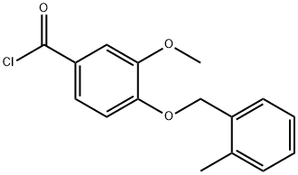 3-methoxy-4-[(2-methylbenzyl)oxy]benzoyl chloride Struktur