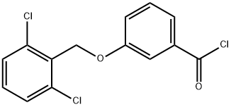 3-[(2,6-dichlorobenzyl)oxy]benzoyl chloride Struktur