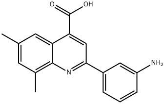 2-(3-aminophenyl)-6,8-dimethylquinoline-4-carboxylic acid Struktur