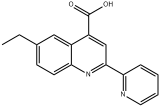 6-ethyl-2-pyridin-2-ylquinoline-4-carboxylic acid Struktur