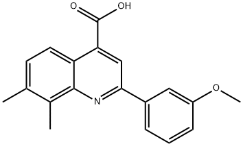 2-(3-methoxyphenyl)-7,8-dimethylquinoline-4-carboxylic acid Struktur