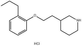 3-[2-(2-Propylphenoxy)ethyl]piperidinehydrochloride Struktur