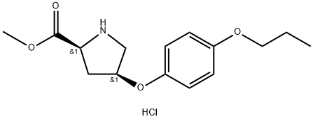 Methyl (2S,4S)-4-(4-propoxyphenoxy)-2-pyrrolidinecarboxylate hydrochloride Struktur