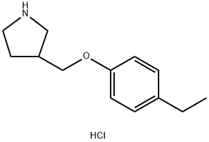 3-[(4-Ethylphenoxy)methyl]pyrrolidinehydrochloride Struktur