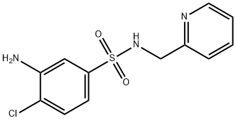 3-Amino-4-chloro-N-(2-pyridinylmethyl)-benzenesulfonamide Struktur