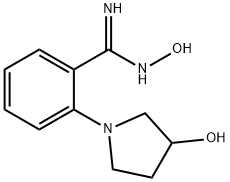 N'-Hydroxy-2-(3-hydroxy-1-pyrrolidinyl)-benzenecarboximidamide Struktur