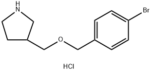 3-{[(4-Bromobenzyl)oxy]methyl}pyrrolidinehydrochloride Struktur