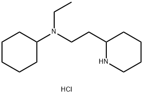 N-Ethyl-N-[2-(2-piperidinyl)ethyl]cyclohexanaminedihydrochloride Struktur