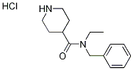 N-Benzyl-N-ethyl-4-piperidinecarboxamidehydrochloride Struktur