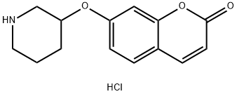 7-(3-Piperidinyloxy)-2H-chromen-2-onehydrochloride Struktur