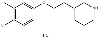 3-[2-(4-Chloro-3-methylphenoxy)ethyl]piperidinehydrochloride Struktur