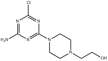 2-[4-(4-Amino-6-chloro-1,3,5-triazin-2-yl)-1-piperazinyl]-1-ethanol Struktur