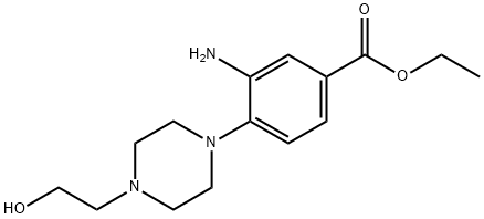 Ethyl 3-amino-4-[4-(2-hydroxyethyl)-1-piperazinyl]benzoate Struktur