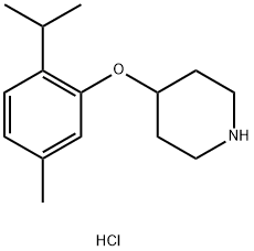 4-(2-Isopropyl-5-methylphenoxy)piperidinehydrochloride Struktur