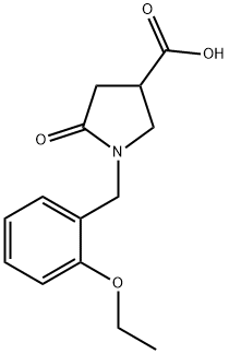 1-(2-Ethoxy-benzyl)-5-oxo-pyrrolidine-3-carboxylic acid Struktur