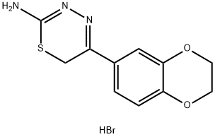 5-(2,3-Dihydro-benzo[1,4]dioxin-6-yl)-6H-[1,3,4]-thiadiazin-2-ylamine hydrobromide Struktur