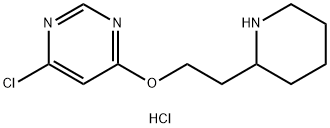 6-Chloro-4-pyrimidinyl 2-(2-piperidinyl)ethylether hydrochloride Struktur