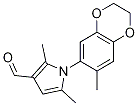 2,5-Dimethyl-1-(7-methyl-2,3-dihydro-benzo[1,4]-dioxin-6-yl)-1H-pyrrole-3-carbaldehyde Struktur