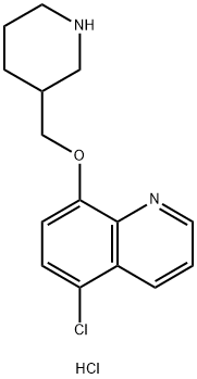 5-Chloro-8-(3-piperidinylmethoxy)quinolinehydrochloride Struktur