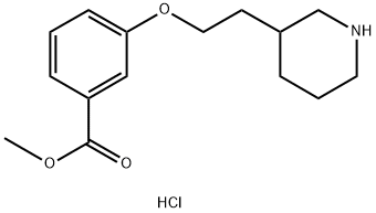 Methyl 3-[2-(3-piperidinyl)ethoxy]benzoatehydrochloride Struktur