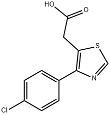 [4-(4-Chloro-phenyl)-thiazol-5-yl]-acetic acid Struktur