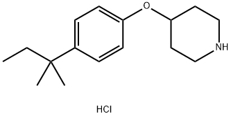 4-(tert-Pentyl)phenyl 4-piperidinyl etherhydrochloride Struktur