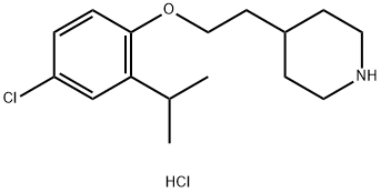 4-[2-(4-Chloro-2-isopropylphenoxy)ethyl]-piperidine hydrochloride Struktur