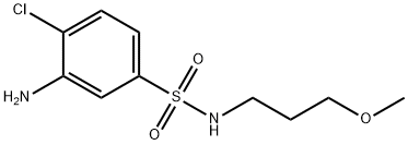 3-Amino-4-chloro-N-(3-methoxypropyl)-benzenesulfonamide Struktur