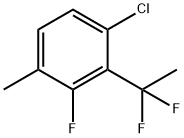 1-Chloro-2-(1,1-difluoroethyl)-3-fluoro-4-methylbenzene Struktur