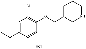 3-[(2-Chloro-4-ethylphenoxy)methyl]piperidinehydrochloride Struktur