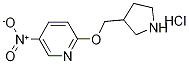 5-Nitro-2-(3-pyrrolidinylmethoxy)pyridinehydrochloride Struktur