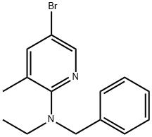 N-Benzyl-5-bromo-N-ethyl-3-methyl-2-pyridinamine Struktur