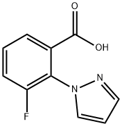 3-Fluoro-2-(1H-pyrazol-1-yl)benzoic acid Struktur