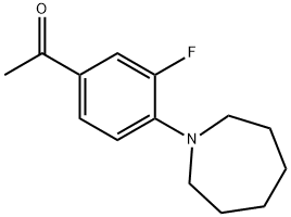 ethanone, 1-[3-fluoro-4-(hexahydro-1H-azepin-1-yl)phenyl]- Struktur