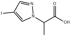 1H-pyrazole-1-acetic acid, 4-iodo-alpha-methyl- Struktur