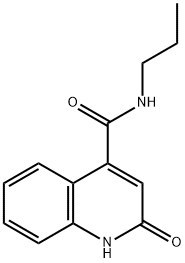 4-quinolinecarboxamide, 2-hydroxy-N-propyl- Struktur