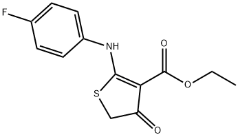 3-thiophenecarboxylic acid, 2-[(4-fluorophenyl)amino]-4,5- Struktur