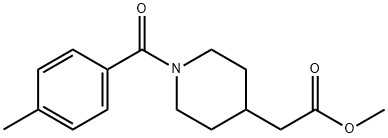 4-piperidineacetic acid, 1-(4-methylbenzoyl)-, methyl este Struktur