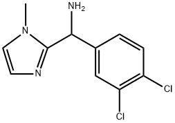 C-(3,4-Dichloro-phenyl)-C-(1-methyl-1H-imidazol-2-yl)-methylamine Struktur