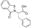 (2S)-2-(3-Oxo-1,2-benzisothiazol-2(3H)-yl)-3-phenylpropanoic acid Struktur