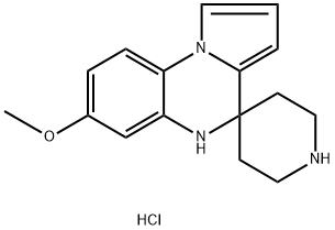 7-Methoxy-4,5-dihydrospiro[pyrrolo(1,2-a)-quinoxaline-4,4'-piperidine] hydrochloride Struktur