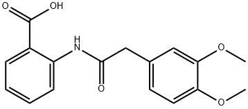 2-{[(3,4-Dimethoxyphenyl)acetyl]amino}benzoic acid Struktur