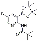 N-(5-Fluoro-3-(4,4,5,5-tetramethyl-1,3,2-dioxaborolan-2-yl)pyridin-2-yl)pivalamide Struktur