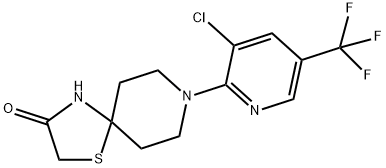 8-[3-Chloro-5-(trifluoromethyl)pyridin-2-yl]-1-thia-4,8-diazaspiro[4.5]decan-3-one Struktur