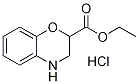 3,4-Dihydro-2H-benzo[1,4]oxazine-2-carboxylic acid ethyl ester hydrochloride Struktur